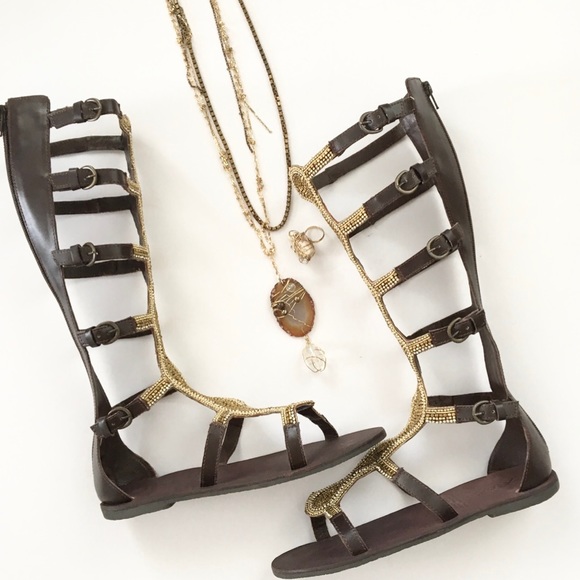 new ❦ Rebels ❦ Tall Festival Gladiators Sandals ❦ - Picture 11 of 14
